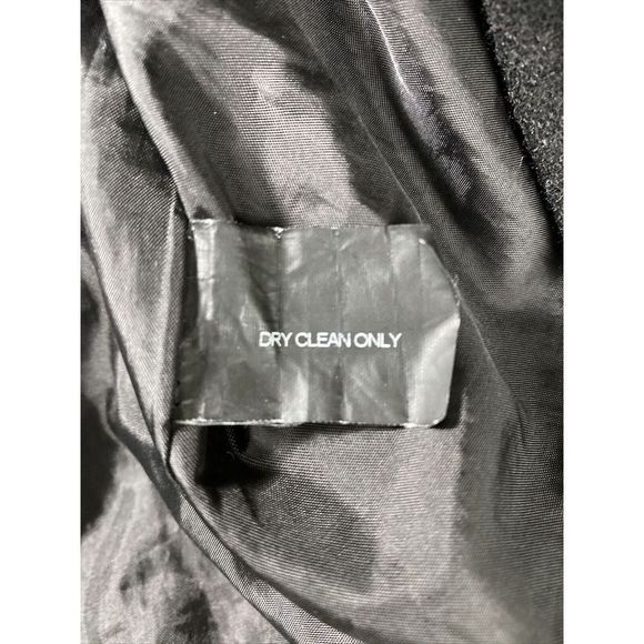 London Fog Women's Wool Blend Pea Coat Size XL Black Lined Single Button Front - Picture 9 of 9